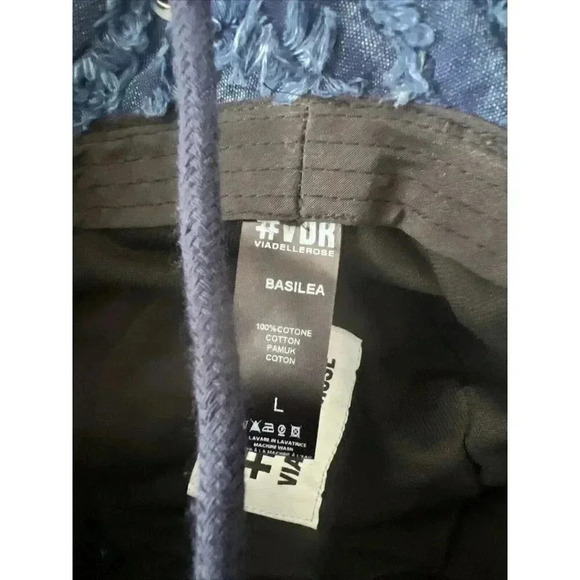 VDR Via Delle Rose Italian Shorts Size 28 Denim With Hat Size L - Picture 9 of 9